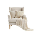 SOGA Home & Living Bundle – Chenille Tassel Pillow, Moon Cotton Pillow & Knitted Blanket-0
