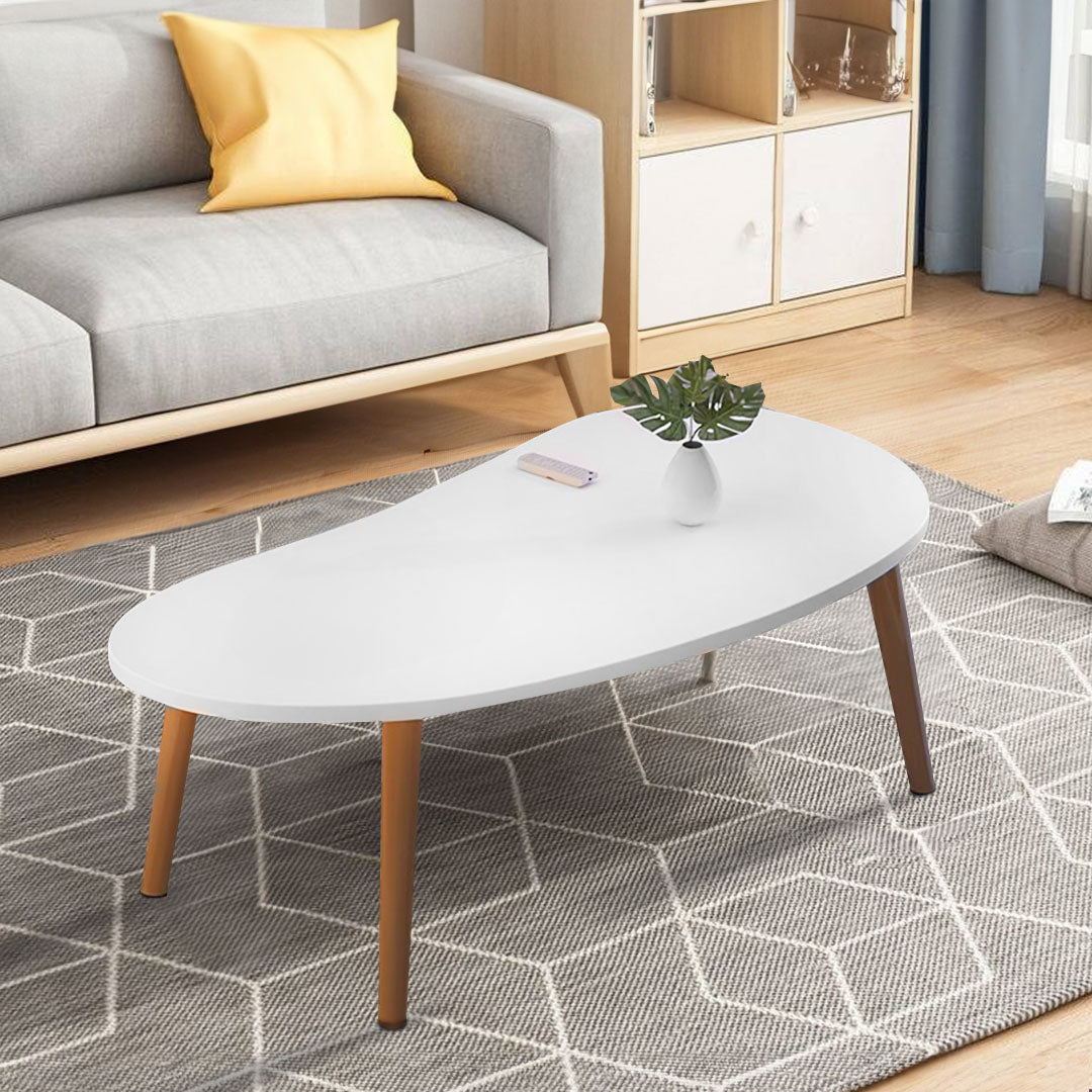 NNEAGS 80x40cm White Living Room Nordic  Coffee Table Simple Modern Home Style-2