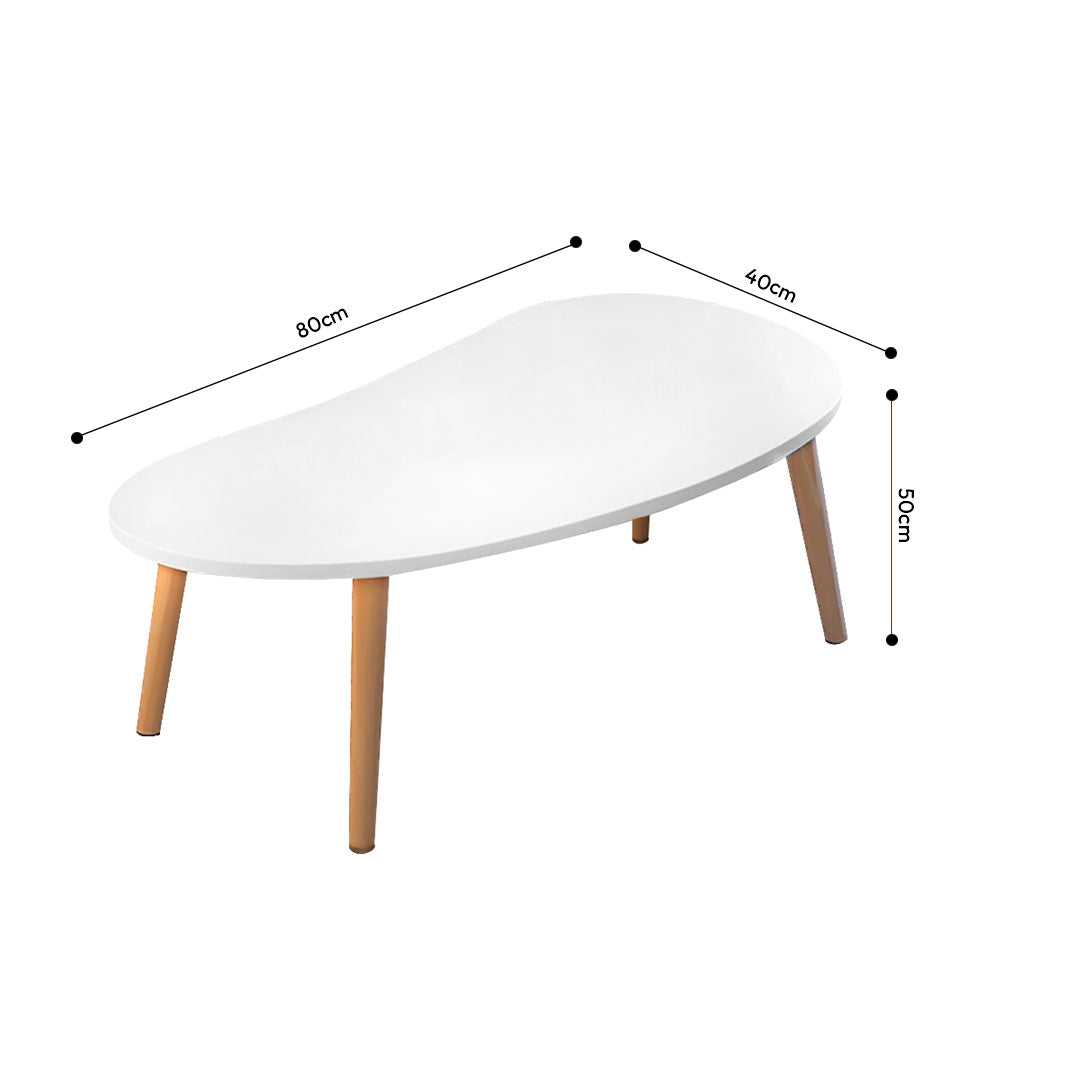 NNEAGS 80x40cm White Living Room Nordic  Coffee Table Simple Modern Home Style-4