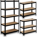 Humberg Hr-813 Fekete Polcos Tároló Állvány 180x90x40 cm (4813)-0