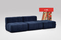 3 Teiliges Modulares Sofa – Blau-0