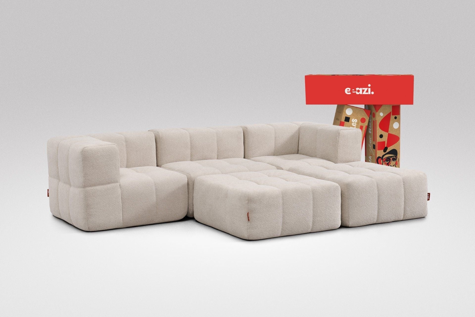 5 Teiliges Modulares Sofa – Beige-0