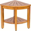 2 tiers Corner Partition Side Table Stool-0