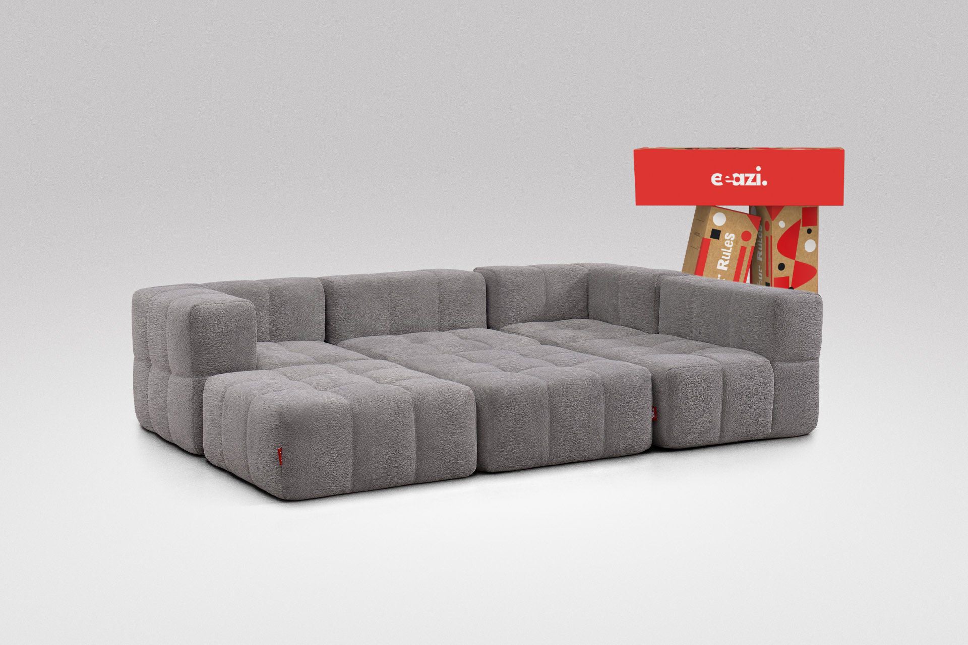 6 Teiliges Modulares Sofa – Grau-0