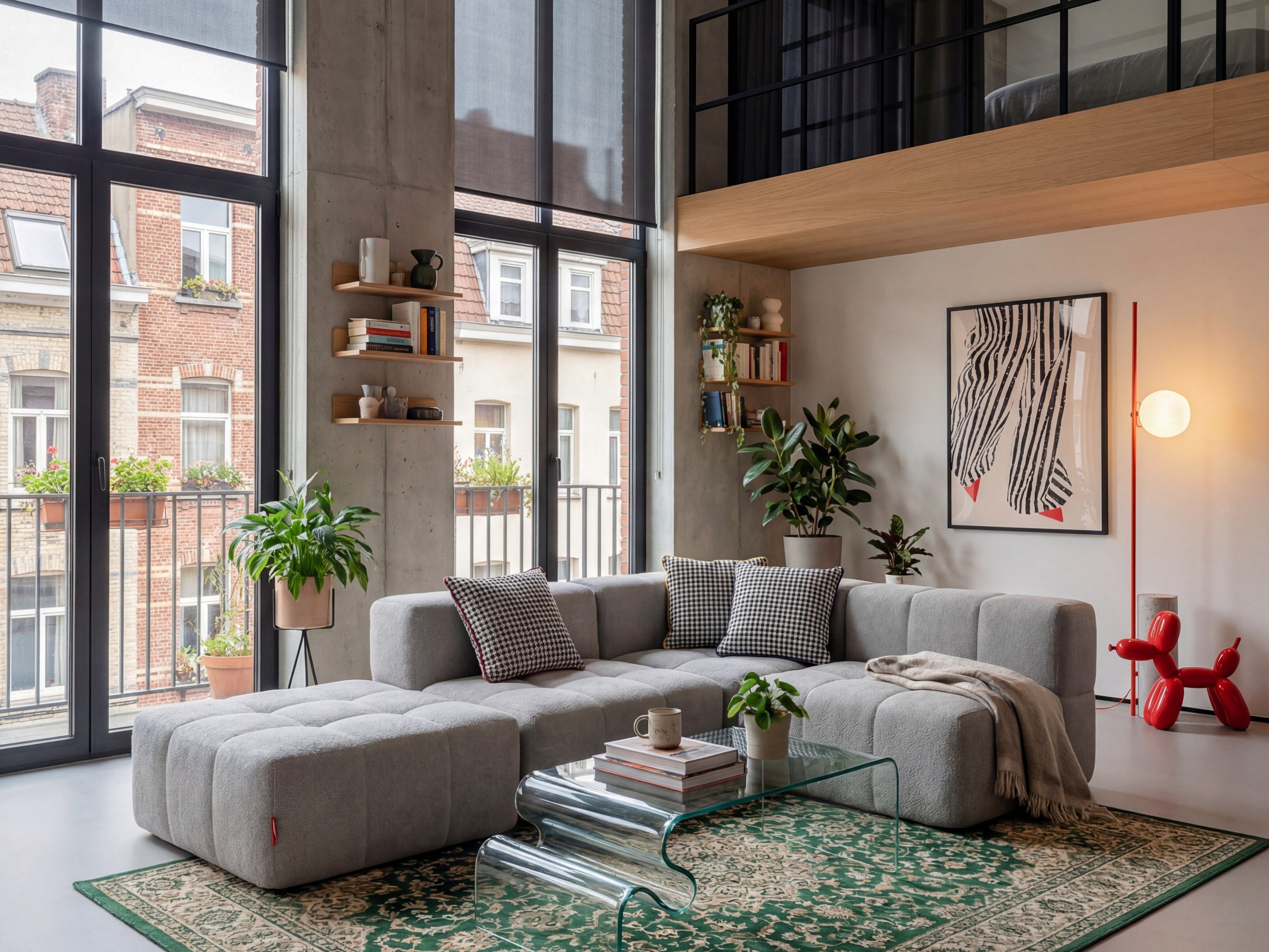 4 Teiliges Modulares Sofa – Grau-4