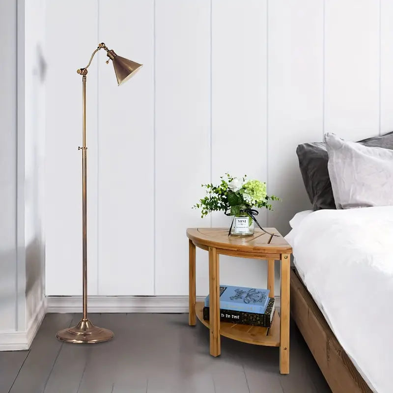 2 tiers Corner Partition Side Table Stool-4