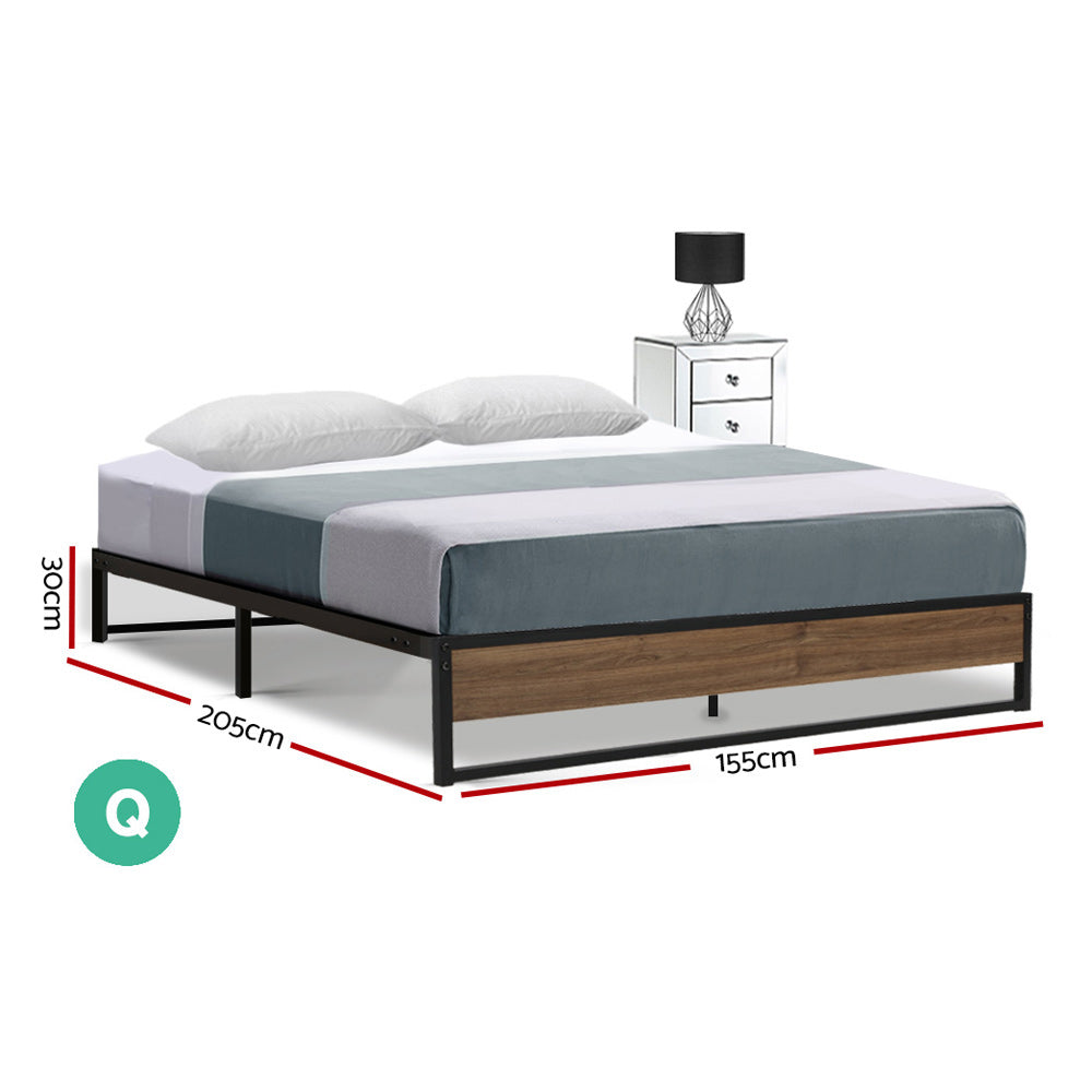 Artiss Bed Frame Metal Bed Frame Bed Base OSLO - Queen-1